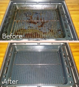 Before and After Cleaning oh the Grill